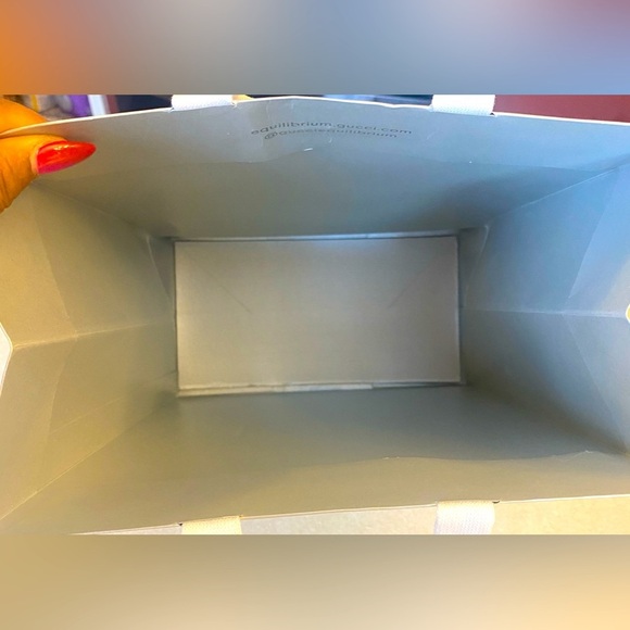 GUCCI Gray & Silver Gift Bag, EUC - Picture 6 of 9